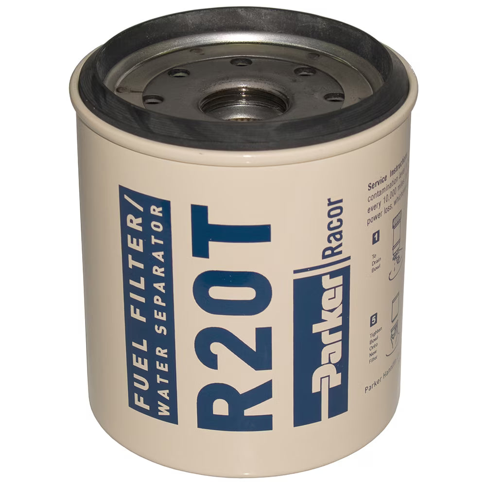 Elemento de Filtro Separador de Agua y Combustible Parker Racor R20T – 10 Micrones, Serie Spin-On